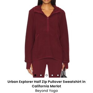 Beyond Yoga Merlot Pullover XS